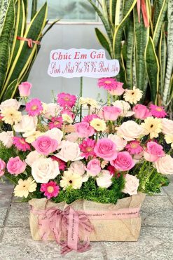 Giỏ hoa tươi sinh nhật Giồng Trôm